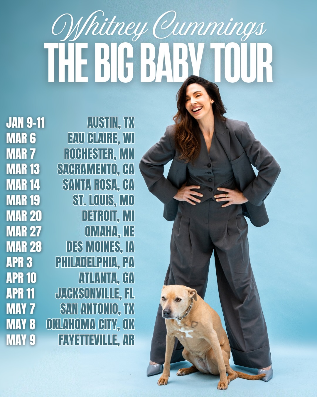 Whitney Cummings The Big Baby Tour Poster 2026